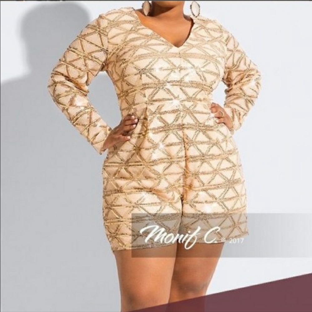 Brand new Monif C. Sequin romper